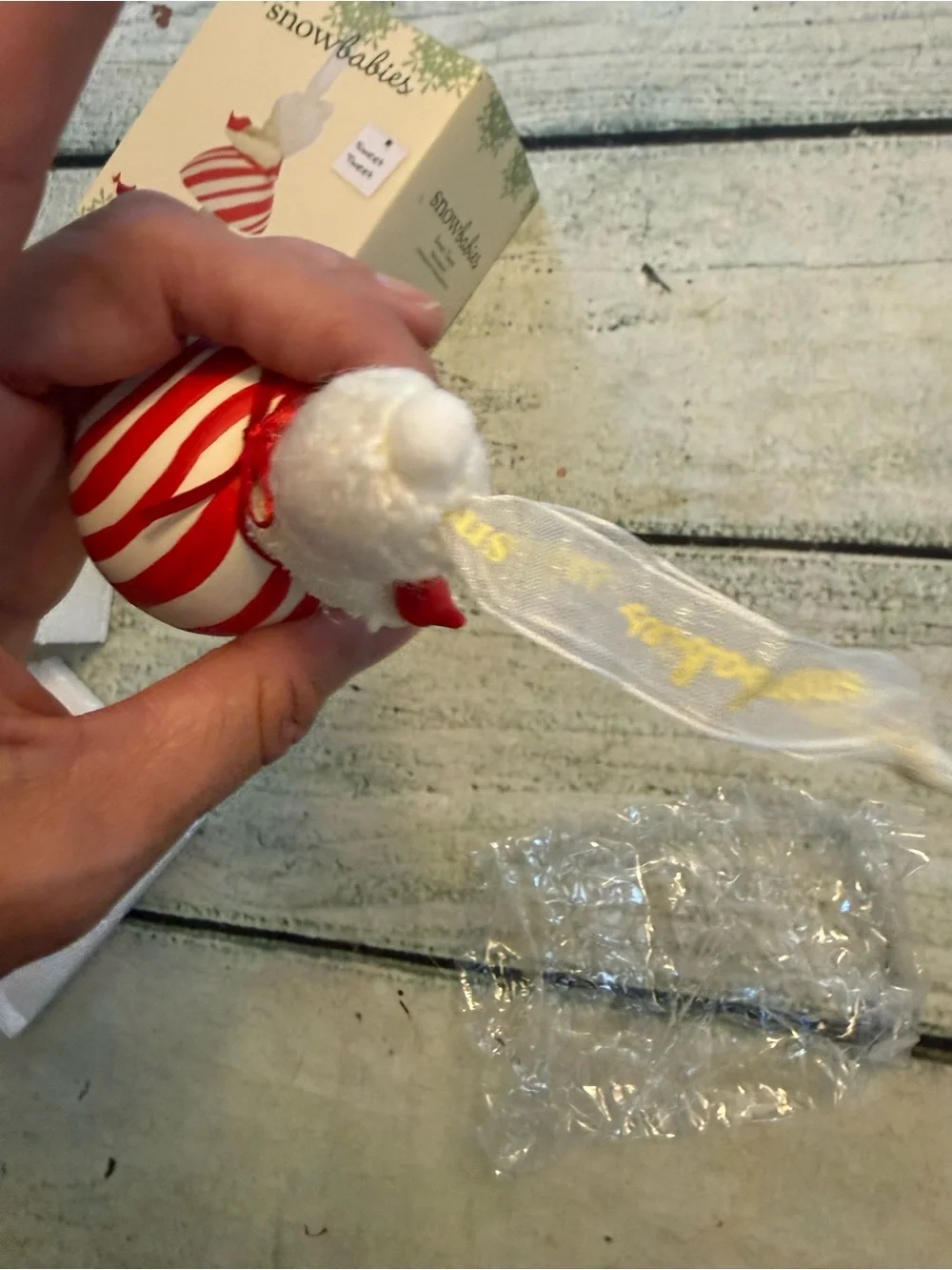 2017 Dept 56 Snowbabies sweet tweet ceramic ornament.